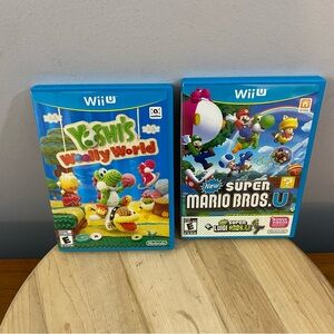 Yoshi's Woolly World and Super Mario Bros. U w/New Super Luigi U. Nintendo Wii U